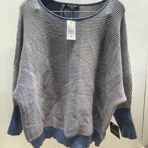 Absolutely Famous Blue and Gray Striped Sweater